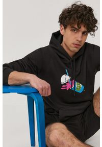 adidas Originals Bluza męska kolor czarny z kapturem z nadrukiem. Okazja: na co dzień. Typ kołnierza: kaptur. Kolor: czarny. Wzór: nadruk. Styl: casual #4