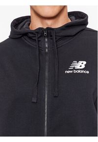 New Balance Bluza Essentials Stacked Logo French Terry Jacket MJ31536 Czarny Regular Fit. Kolor: czarny. Materiał: syntetyk, bawełna #4