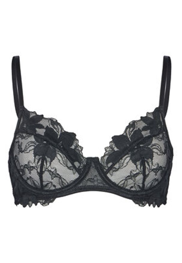 Hunkemöller Biustonosz z fiszbiną Ingrid 300469 Czarny. Kolor: czarny. Materiał: syntetyk