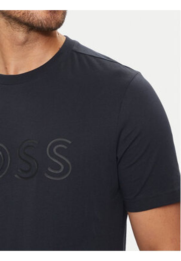 BOSS - Boss T-Shirt 50519358 Granatowy Regular Fit. Kolor: niebieski. Materiał: bawełna