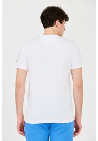 La Martina - LA MARTINA Biały męski t-shirt Jersey, Rozmiar M. Kolor: biały. Materiał: jersey #4