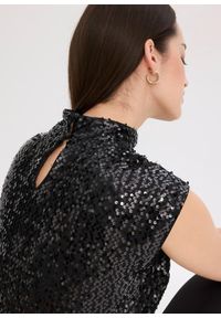 bonprix - Top z cekinami. Kolor: czarny #3