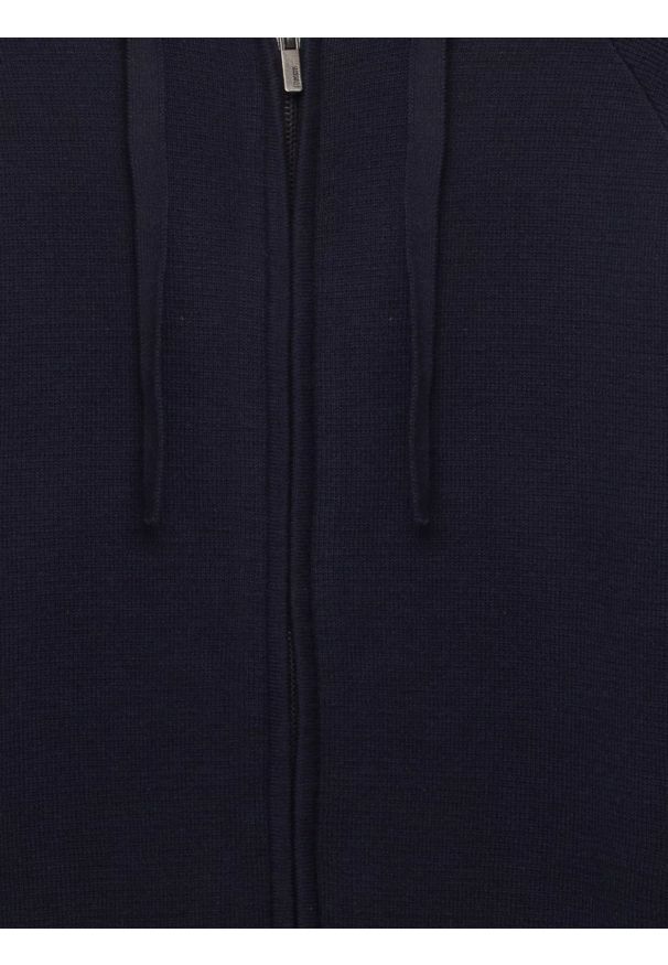 Big-Star - Sweter męski rozpinany z kapturem granatowy Hoodian 403. Okazja: na co dzień. Typ kołnierza: kaptur. Kolor: niebieski. Materiał: tkanina, bawełna, jeans, dresówka. Styl: casual, klasyczny