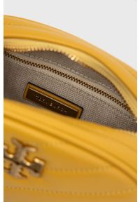 Tory Burch torebka skórzana kolor żółty. Kolor: żółty. Materiał: skórzane. Rodzaj torebki: na ramię #2