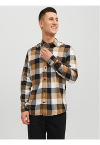 Jack & Jones - Jack&Jones Koszula Buffalo 12235965 Brązowy Slim Fit. Kolor: brązowy. Materiał: bawełna