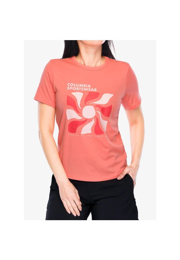 columbia - Koszulka damska Columbia Sun Trek Graphic S/S III. Kolor: różowy
