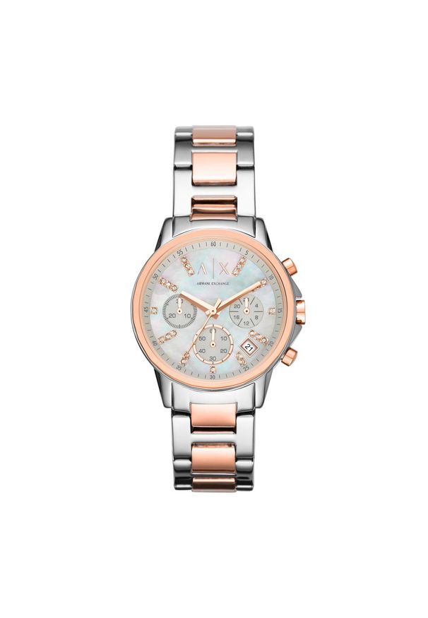 Armani Exchange - Zegarek ARMANI EXCHANGE - Lady Banks Chronograph AX4331 Silver/Rose. Kolor: różowy, srebrny, wielokolorowy