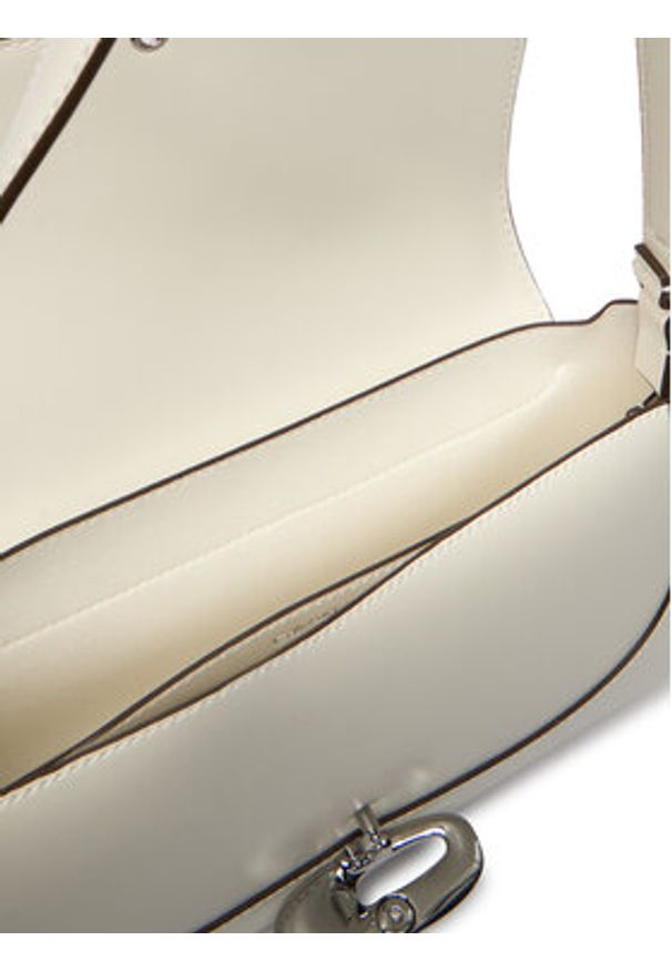Calvin Klein Torebka Hardware Flap Shoulder Bag LV04F3146G Biały. Kolor: biały. Materiał: skórzane