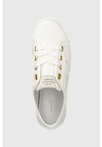 GANT - Gant trampki Leisha damskie kolor biały. Nosek buta: okrągły. Zapięcie: sznurówki. Kolor: biały. Szerokość cholewki: normalna