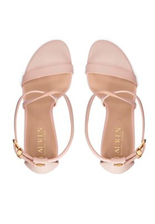 Lauren Ralph Lauren - LAUREN RALPH LAUREN Sandały Gabriele 802904245001 Różowy. Kolor: różowy. Materiał: skóra