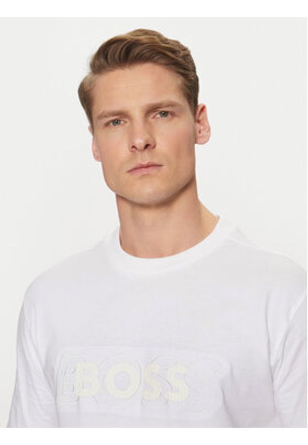 BOSS T-Shirt 50531271 Biały Regular Fit. Kolor: biały. Materiał: bawełna