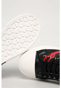 Love Moschino - Tenisówki. Nosek buta: okrągły. Zapięcie: sznurówki. Kolor: czarny. Materiał: syntetyk, materiał, skóra ekologiczna, guma. Szerokość cholewki: normalna. Obcas: na obcasie. Wysokość obcasa: średni, niski #4