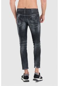 DSQUARED2 Czarne jeansy black clean wash skater jeans. Kolor: czarny
