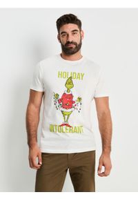 Sinsay - Koszulka z krótkim rękawem Grinch - kremowy. Kolor: kremowy. Długość rękawa: krótki rękaw. Długość: krótkie #1