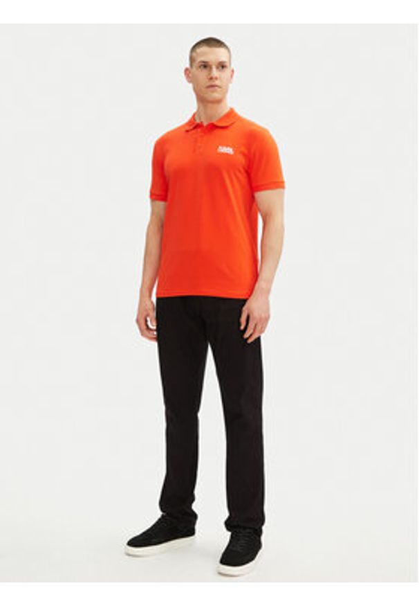 Karl Lagerfeld - KARL LAGERFELD Polo 745088 552235 Czerwony Regular Fit. Typ kołnierza: polo. Kolor: czerwony. Materiał: bawełna