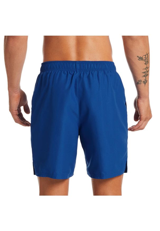 Spodenki kąpielowe męskie Nike 7 Volley niebieskie NESSA559 494. Kolor: niebieski, wielokolorowy, biały. Długość: krótkie. Styl: sportowy