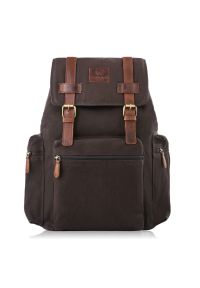 Plecak vintage PAOLO PERUZZI SI-02-BR brazowy. Kolor: brązowy. Materiał: materiał. Styl: vintage