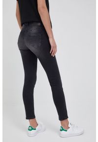 Sisley jeansy Papeete damskie high waist. Stan: podwyższony. Kolor: szary
