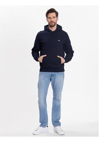 Lacoste Bluza SH9623 Granatowy Regular Fit. Kolor: niebieski. Materiał: bawełna #4