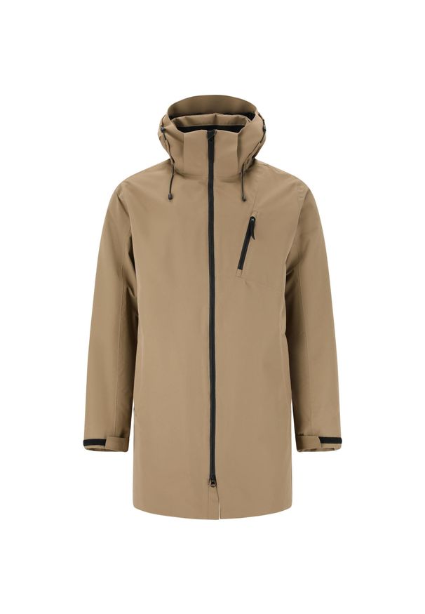 Parka z kapturem Whistler Bellway 10000. Typ kołnierza: kaptur. Kolor: szary, wielokolorowy, brązowy. Sezon: zima