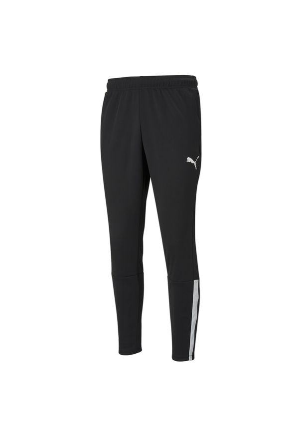 Puma - Męskie treningowe spodnie piłkarskie teamLIGA PUMA Black White. Kolor: zielony, brązowy, biały, wielokolorowy. Sport: piłka nożna
