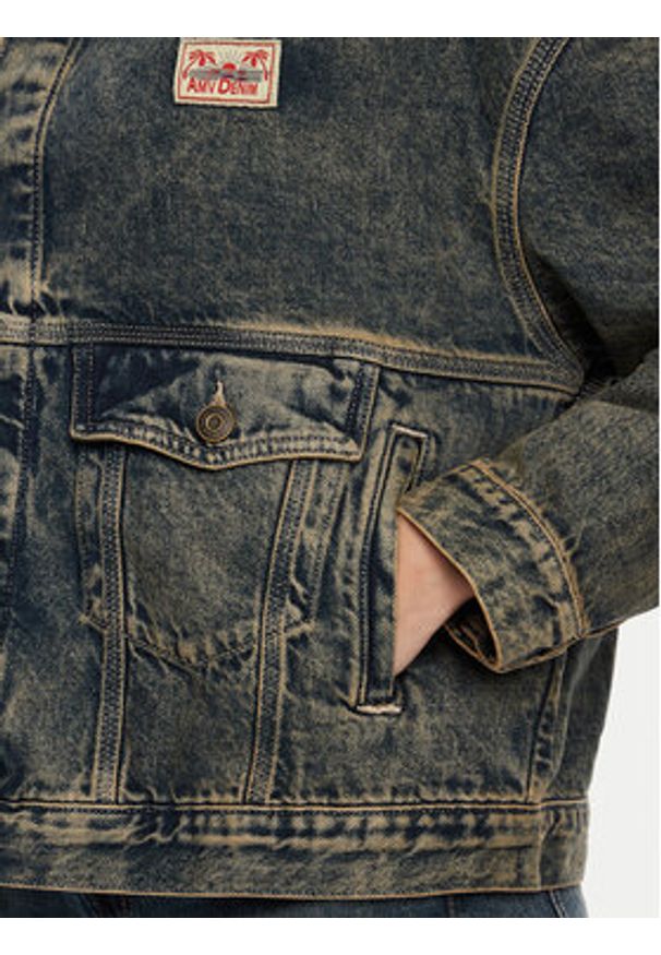 AMERICAN VINTAGE - American Vintage Kurtka jeansowa Joybird JOY16FH24 Niebieski Oversize. Kolor: niebieski. Materiał: bawełna. Styl: vintage