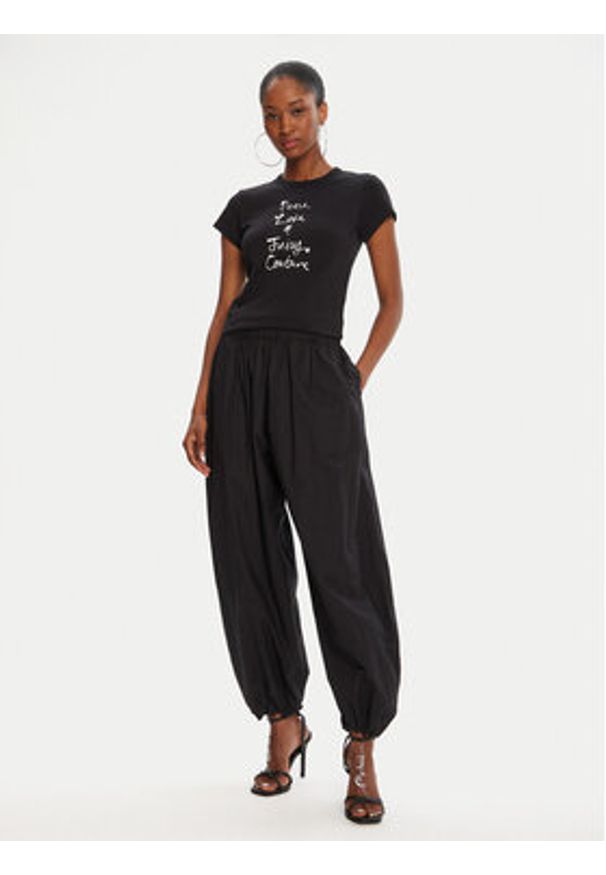 Juicy Couture T-Shirt JCNCT225458 Czarny Regular Fit. Kolor: czarny. Materiał: bawełna
