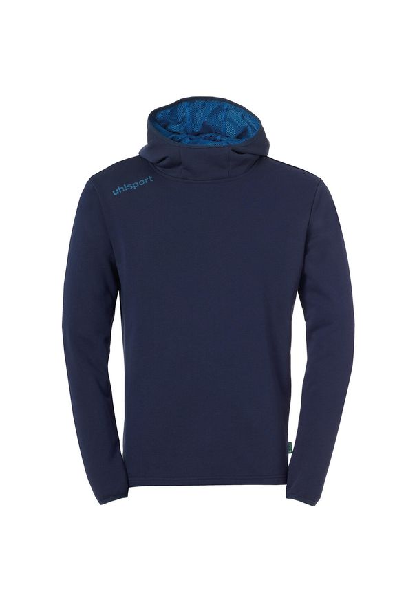 UHLSPORT - Bluza z kapturem dla dzieci Uhlsport Essential. Typ kołnierza: kaptur. Kolor: wielokolorowy, niebieski, czarny. Materiał: bawełna, poliester. Sport: joga i pilates