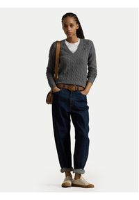 Polo Ralph Lauren Sweter 211910422013 Szary Regular Fit. Typ kołnierza: polo. Kolor: szary. Materiał: wełna #5