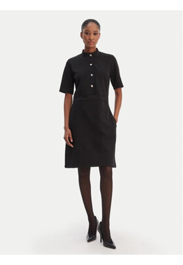 JOOP! Sukienka codzienna Tibra 10100209 Czarny Regular Fit. Okazja: na co dzień. Kolor: czarny. Materiał: syntetyk. Typ sukienki: proste. Styl: casual