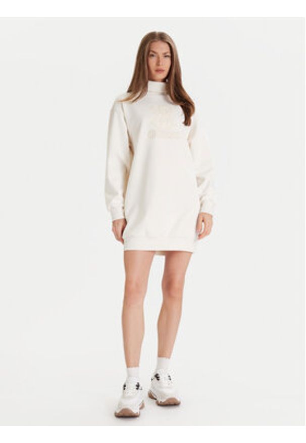 Guess Sukienka codzienna V5YK07 KCX22 Écru Regular Fit. Okazja: na co dzień. Materiał: syntetyk. Typ sukienki: proste. Styl: casual