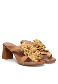 Hispanitas Klapki HV264817 C001 Beżowy. Kolor: beżowy. Materiał: skóra #4