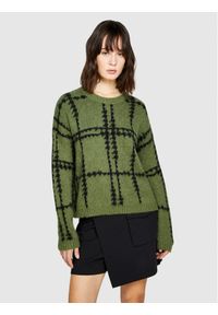 Sisley Sweter 1026L103P Zielony Boxy Fit. Kolor: zielony. Materiał: syntetyk #1