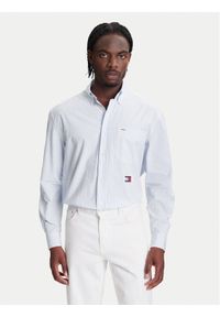 TOMMY HILFIGER - Tommy Hilfiger Koszula F1 Movie Bengal MW0MW41382 Błękitny Regular Fit. Kolor: niebieski. Materiał: bawełna