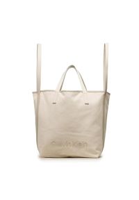 Calvin Klein Torebka Ck Summer Shopper Lg Refib K60K610432 Beżowy. Kolor: beżowy #1