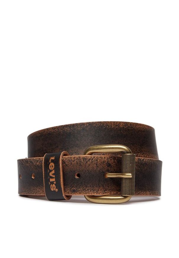 Levi's® Pasek Męski 235473-4 Brązowy. Kolor: brązowy. Materiał: nubuk, skóra