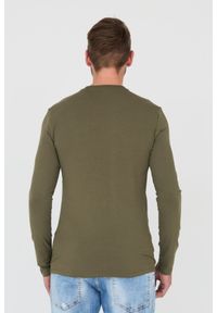 Guess - GUESS Zielony męski longsleeve Core Tee, Rozmiar S. Kolor: zielony. Długość rękawa: długi rękaw #4