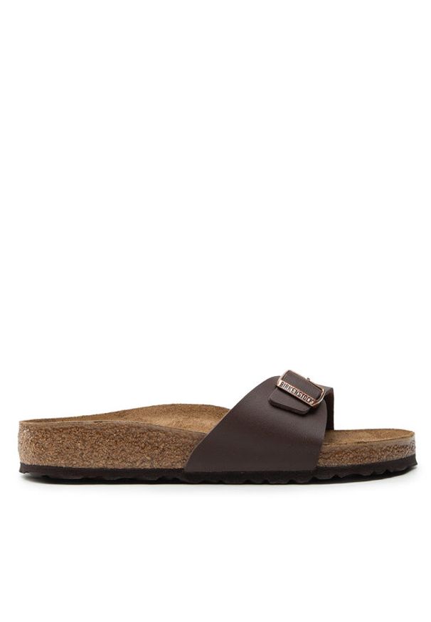 Birkenstock Klapki Madrid Bs 40391 Brązowy. Kolor: brązowy. Materiał: skóra