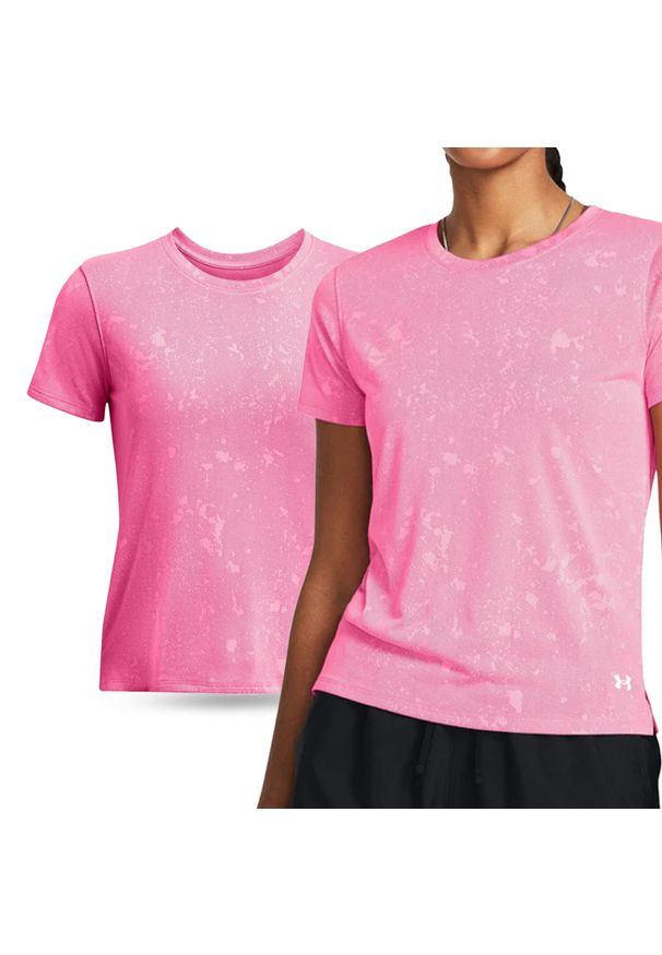 Under Armour - Koszulka fitness damska UNDER ARMOUR 1382435 z krótkim rękawem. Kolor: różowy. Długość rękawa: krótki rękaw. Długość: krótkie. Sport: fitness