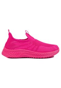SHELOVET - Damskie ażurowe buty sportowe fuksja Shelovet różowe. Kolor: różowy. Wzór: ażurowy