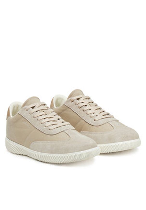 Calvin Klein Sneakersy Low Top Lace Up Cv Mix HM0HM01724 Beżowy. Kolor: beżowy. Materiał: materiał
