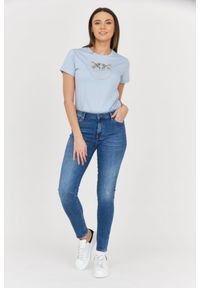 7 FOR ALL MANKIND Jeansy z przetarciami HW SKINNY SLIM ILLUSION Outline. Kolor: niebieski