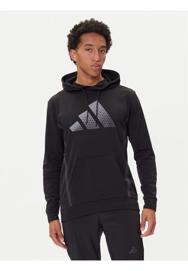 Adidas - adidas Bluza Game & Go Training Big Logo JM3050 Czarny Regular Fit. Kolor: czarny. Materiał: syntetyk