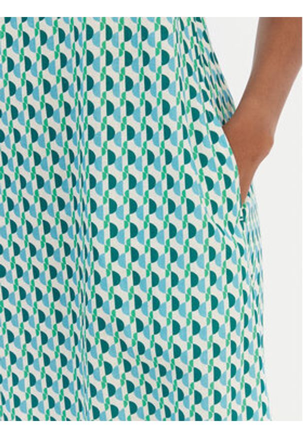 Seafolly Sukienka letnia Sorrento 55657-DR Zielony Regular Fit. Kolor: zielony. Materiał: wiskoza, len. Sezon: lato