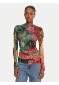 Desigual Bluzka Tapiz Lacroix 25WWJF48 Kolorowy Regular Fit. Materiał: wiskoza. Wzór: kolorowy