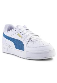 Buty do chodzenia męskie Puma cali pro. Zapięcie: sznurówki. Kolor: biały, wielokolorowy, niebieski. Materiał: tkanina, materiał, skóra, syntetyk. Szerokość cholewki: normalna. Sport: turystyka piesza