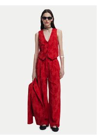 Desigual Spodnie materiałowe Suitrojo 25SWPW33 Czerwony Straight Fit. Kolor: czerwony. Materiał: bawełna #4