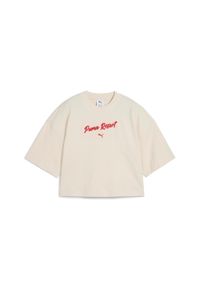 Puma Koszulka Premium Ess Oversized Graphic 62977687. Kolor: beżowy