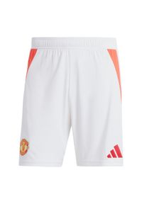 Adidas - Szorty Manchester United 24/25 Home. Kolor: biały. Materiał: materiał