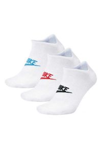 Nike - Skarpetki Unisex Dla Dorosłych Everyday Essential 3pak. Kolor: biały, wielokolorowy. Sport: turystyka piesza